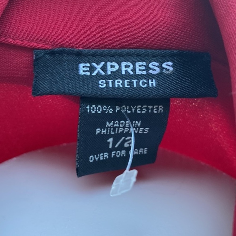 Vintage Y2K Express Faux Wrap Collared Ruched Sheath Dress 1/2 - Picture 6 of 6
